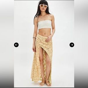 Free People One Solene lace high low skirt sz.M